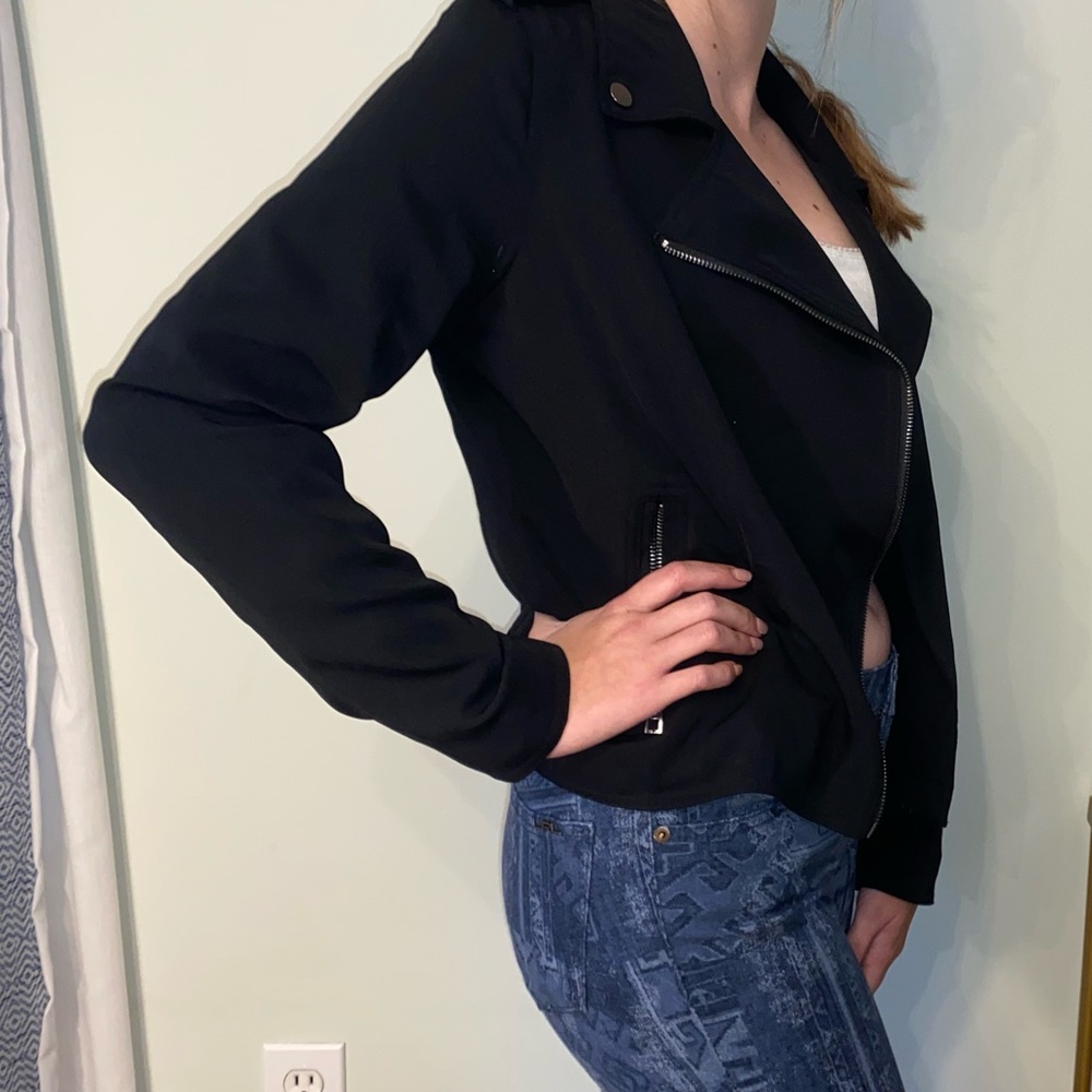 Black Moto Style Jacket